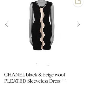 Chanel black dress 100% wool made in France plus size